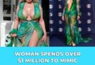 Woman Spends Over $1 Million To Mimic Jennifer Lopez’s Iconic Versace Green Dress Look